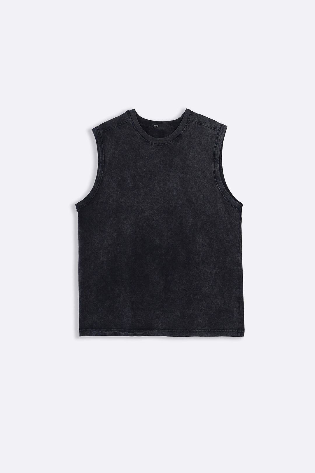 BLACK WASHED EFFECT TANK TOP