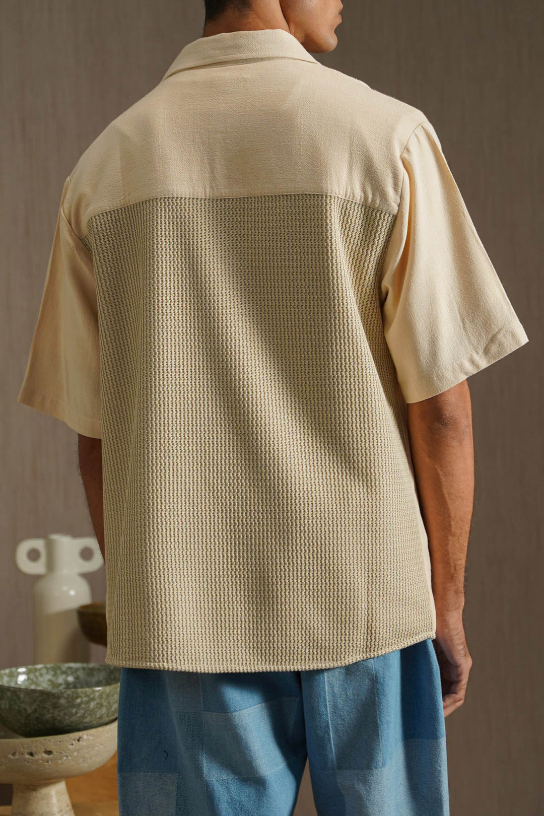 BEIGE ARTISAN WEAVE SHIRT