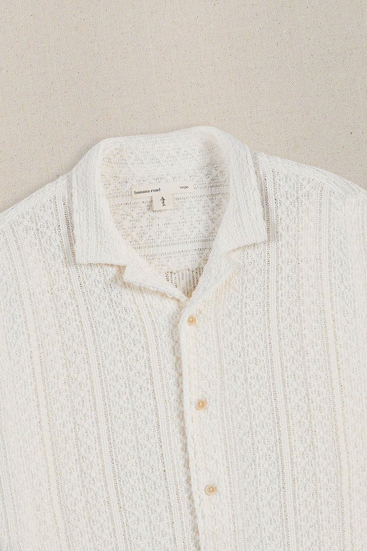 OFF WHITE TEXTURED RESORT SHIRT