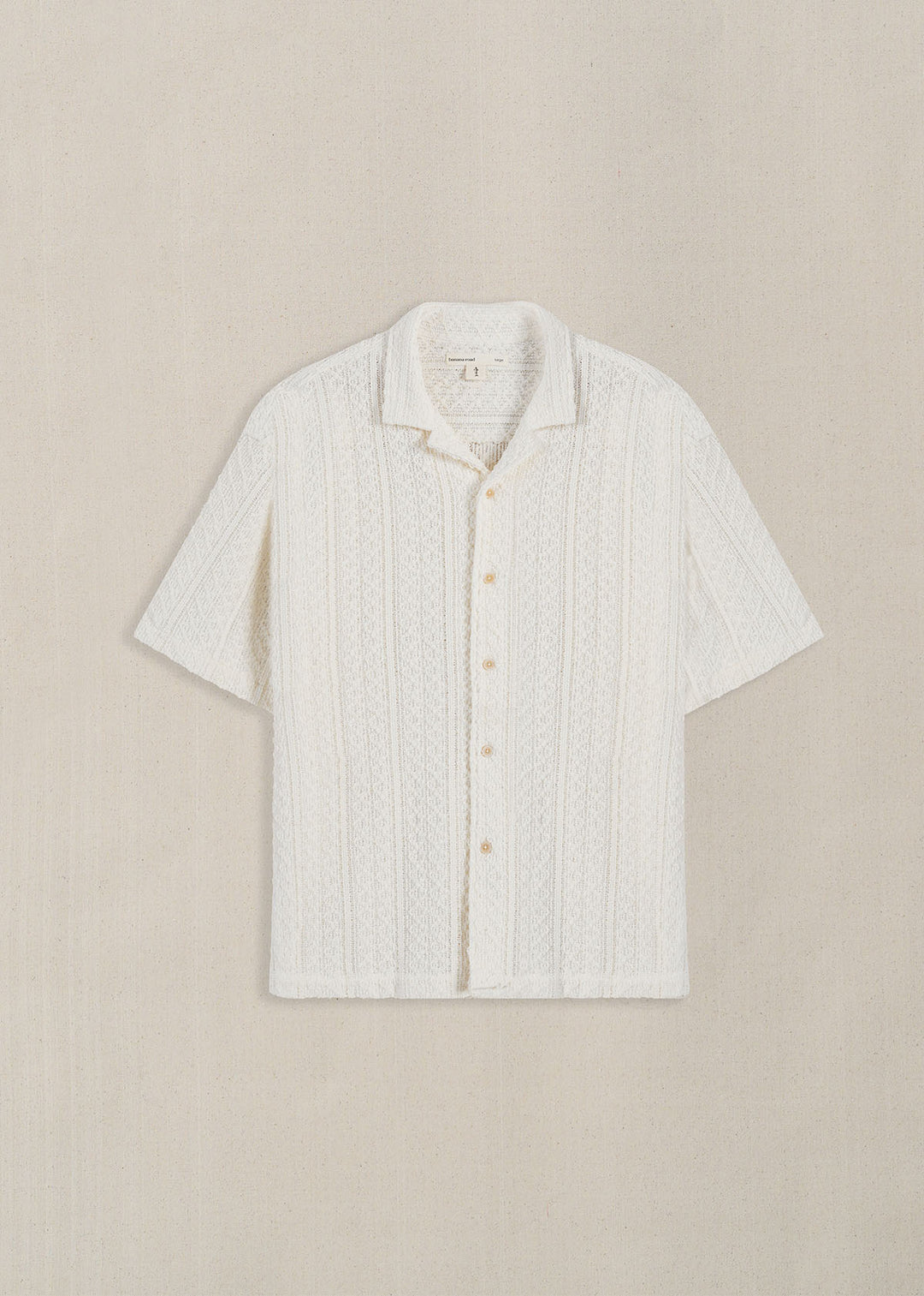 OFF WHITE TEXTURED RESORT SHIRT