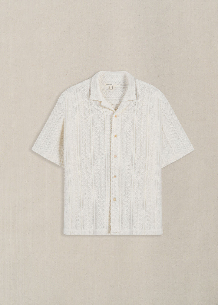 OFF WHITE TEXTURED RESORT SHIRT