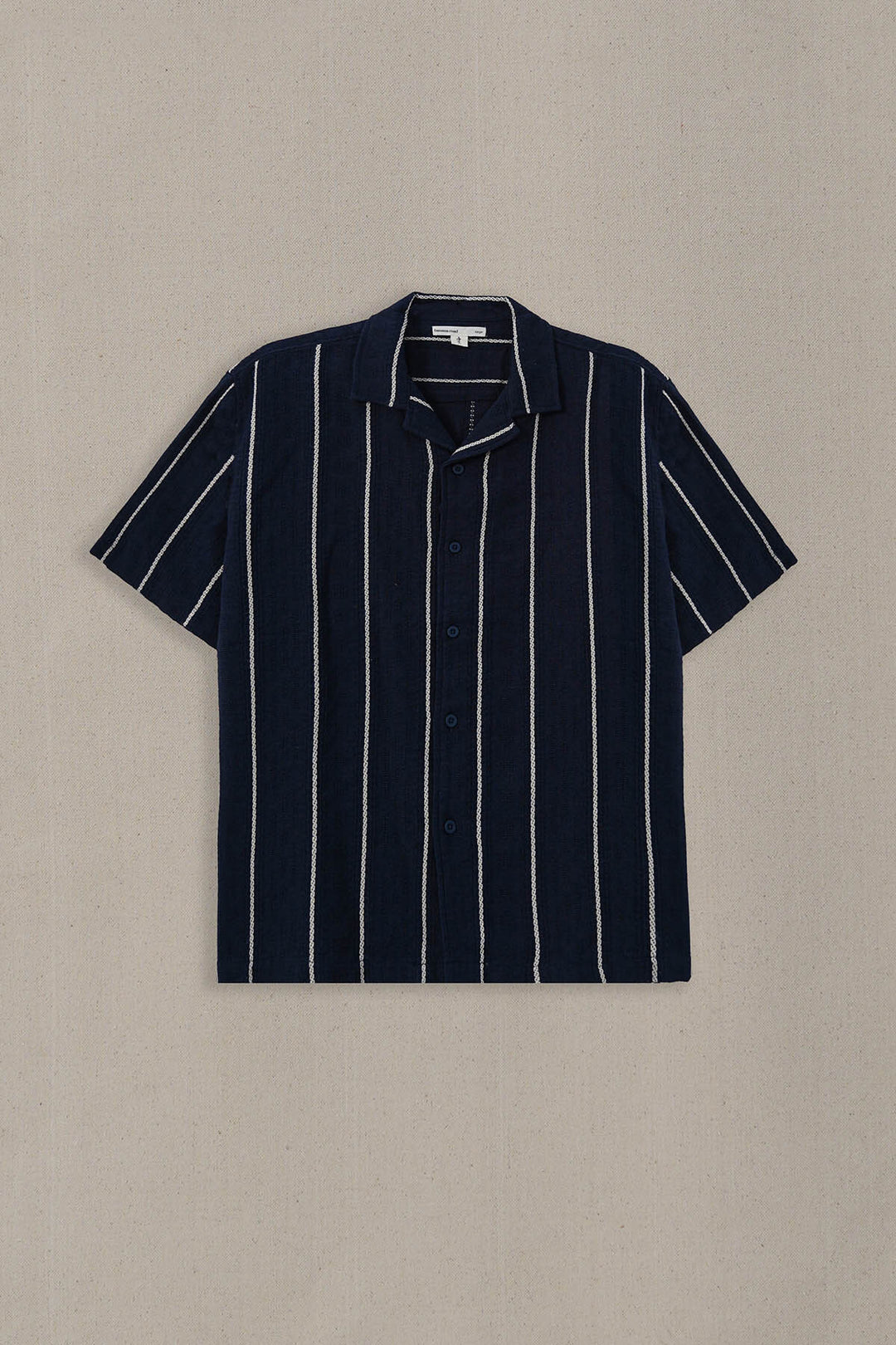 NAVY CONTRAST STRIPE SHIRT