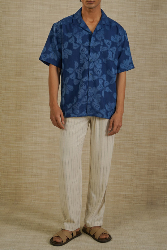 BLUE BLUE PETAL BUTTON DOWN