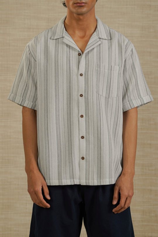 WHITE EVERYDAY STRIPED BUTTON DOWN