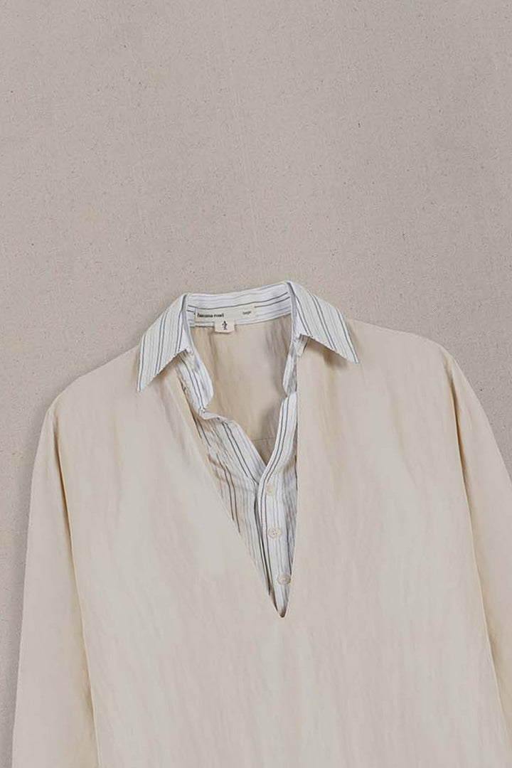 BEIGE HOLIDAY SHIRT