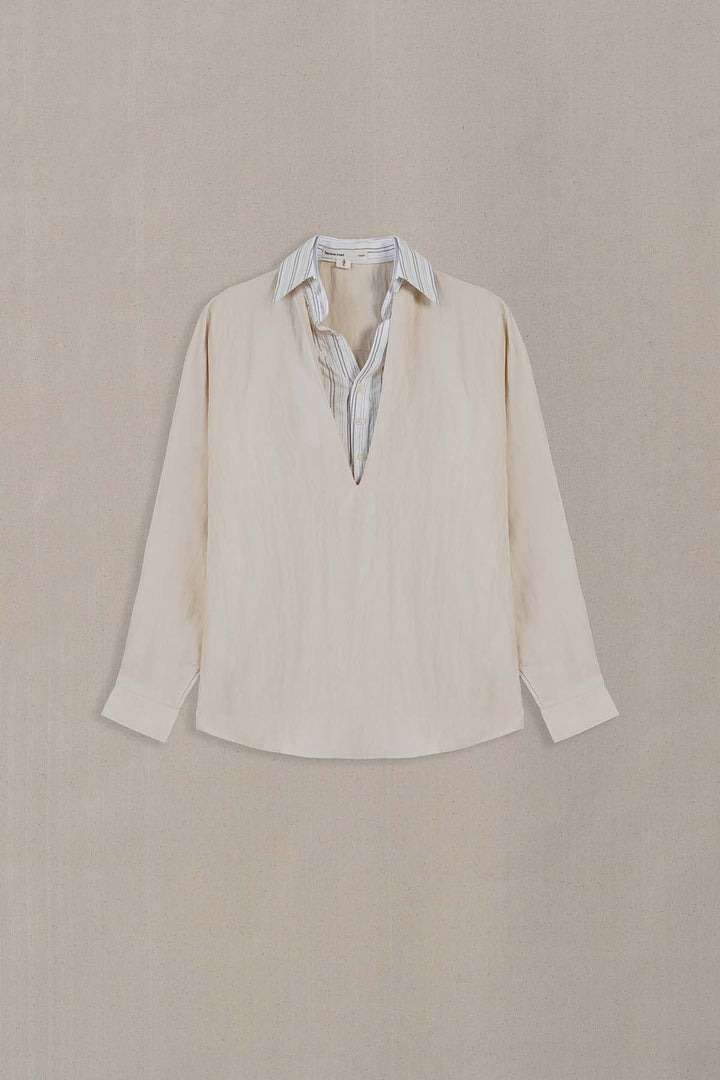 BEIGE HOLIDAY SHIRT