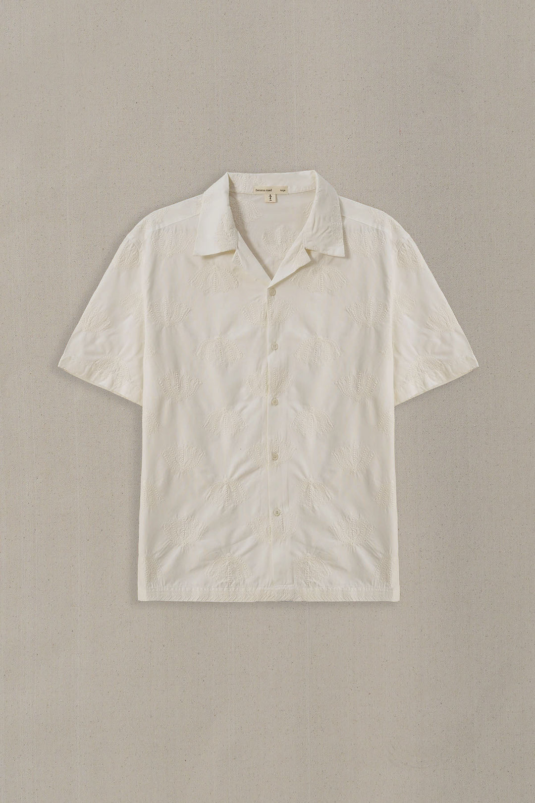 OFF WHITE LOTUS EMBROIDERED SAFARI