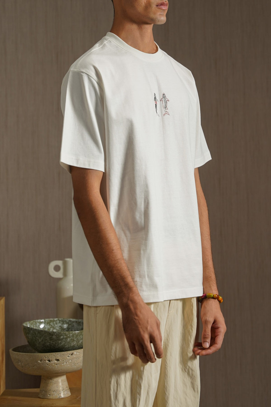 OFF WHITE FISH MARKET TEE
