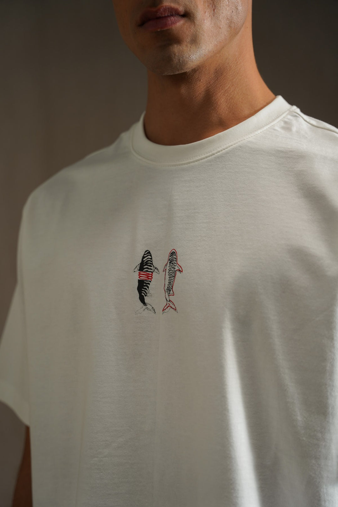 OFF WHITE FISH MARKET TEE