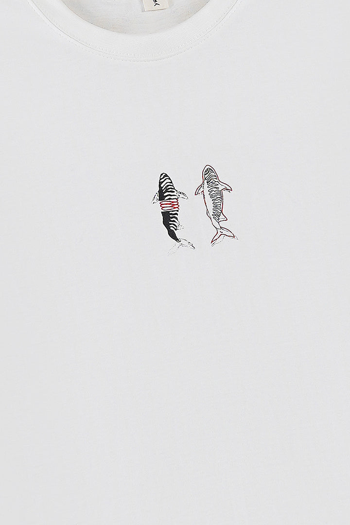 OFF WHITE FISH MARKET TEE