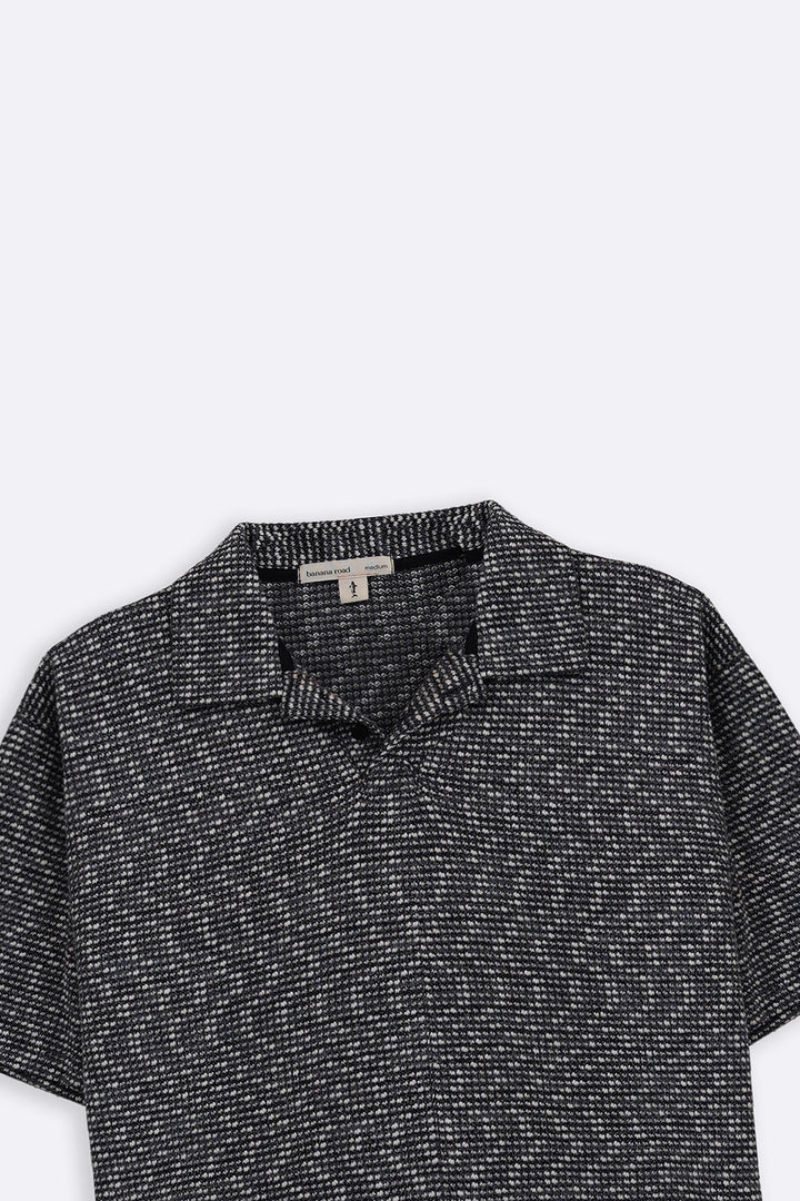 GREY LUXE KNIT POLO