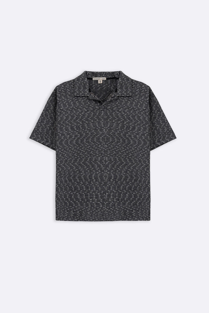 GREY LUXE KNIT POLO
