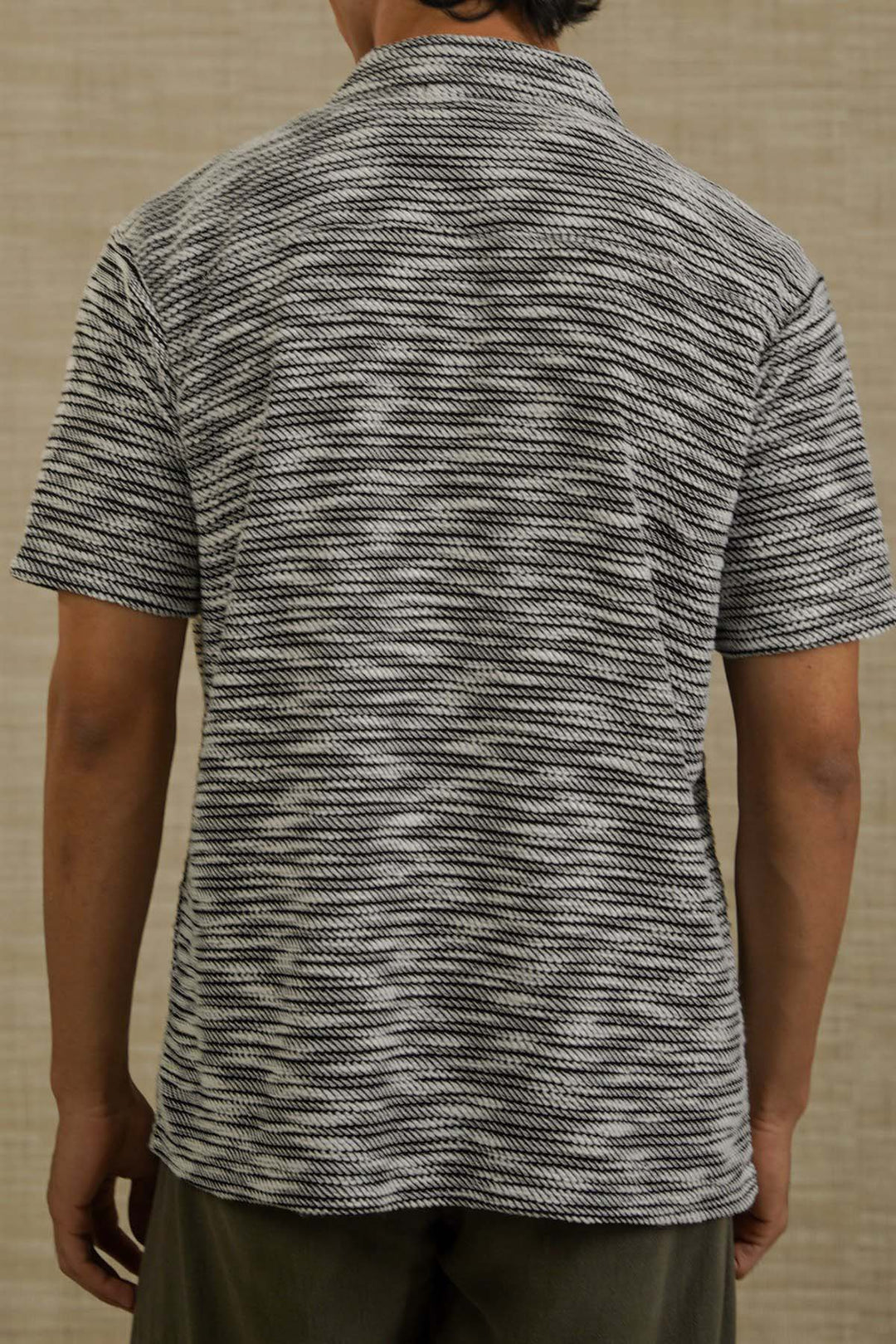 BLACK BOUCLE SAFARI SHIRT