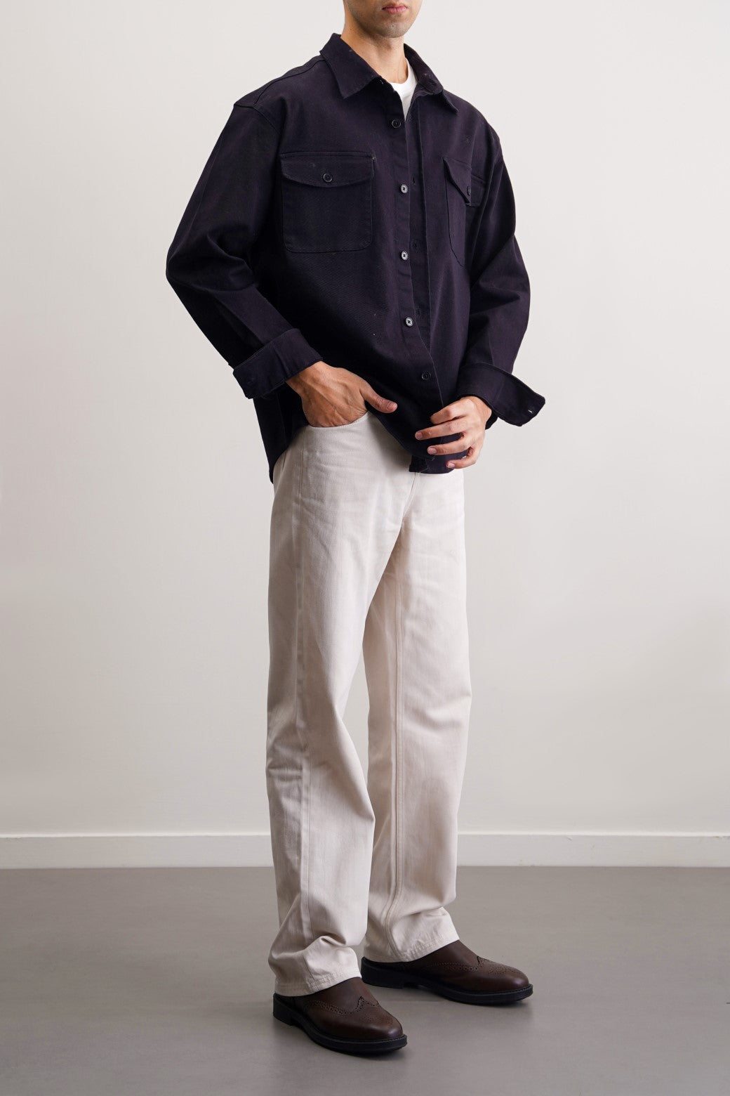 ECRU REGULAR STRAIGHT
FIT JEANS