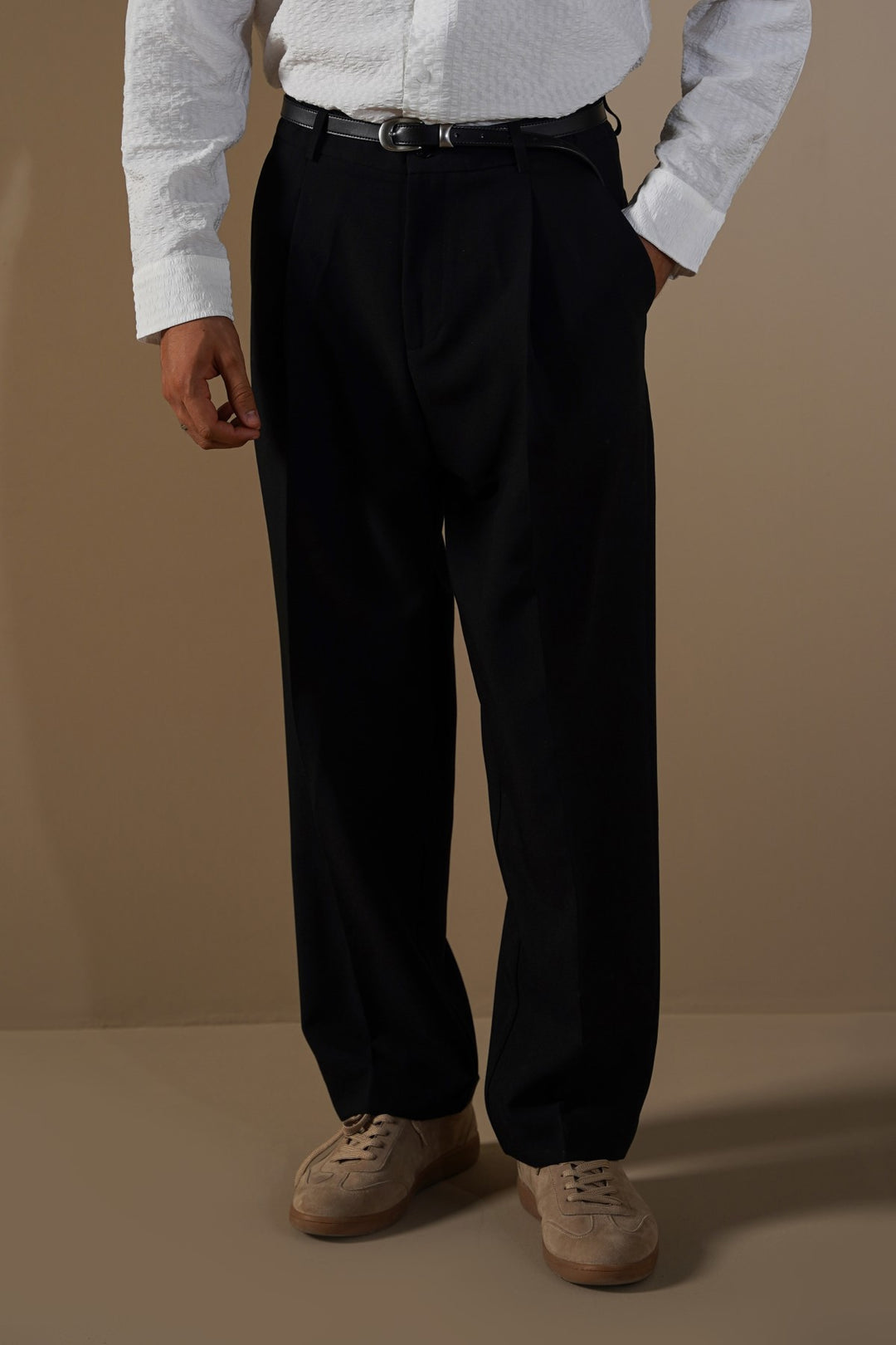 BLACK CLASSIC SUIT TROUSERS