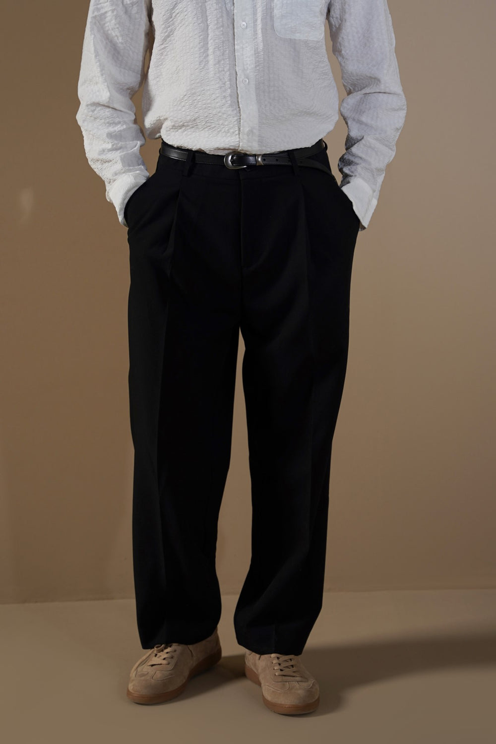 BLACK CLASSIC SUIT TROUSERS