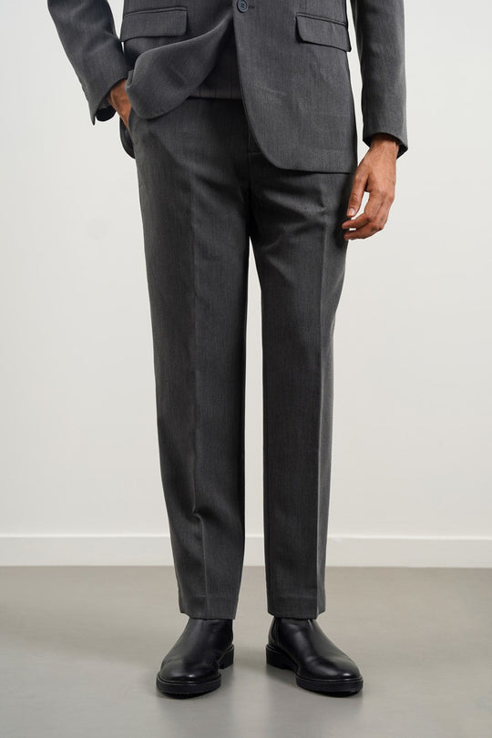 GREY CLASSIC SUIT TROUSERS