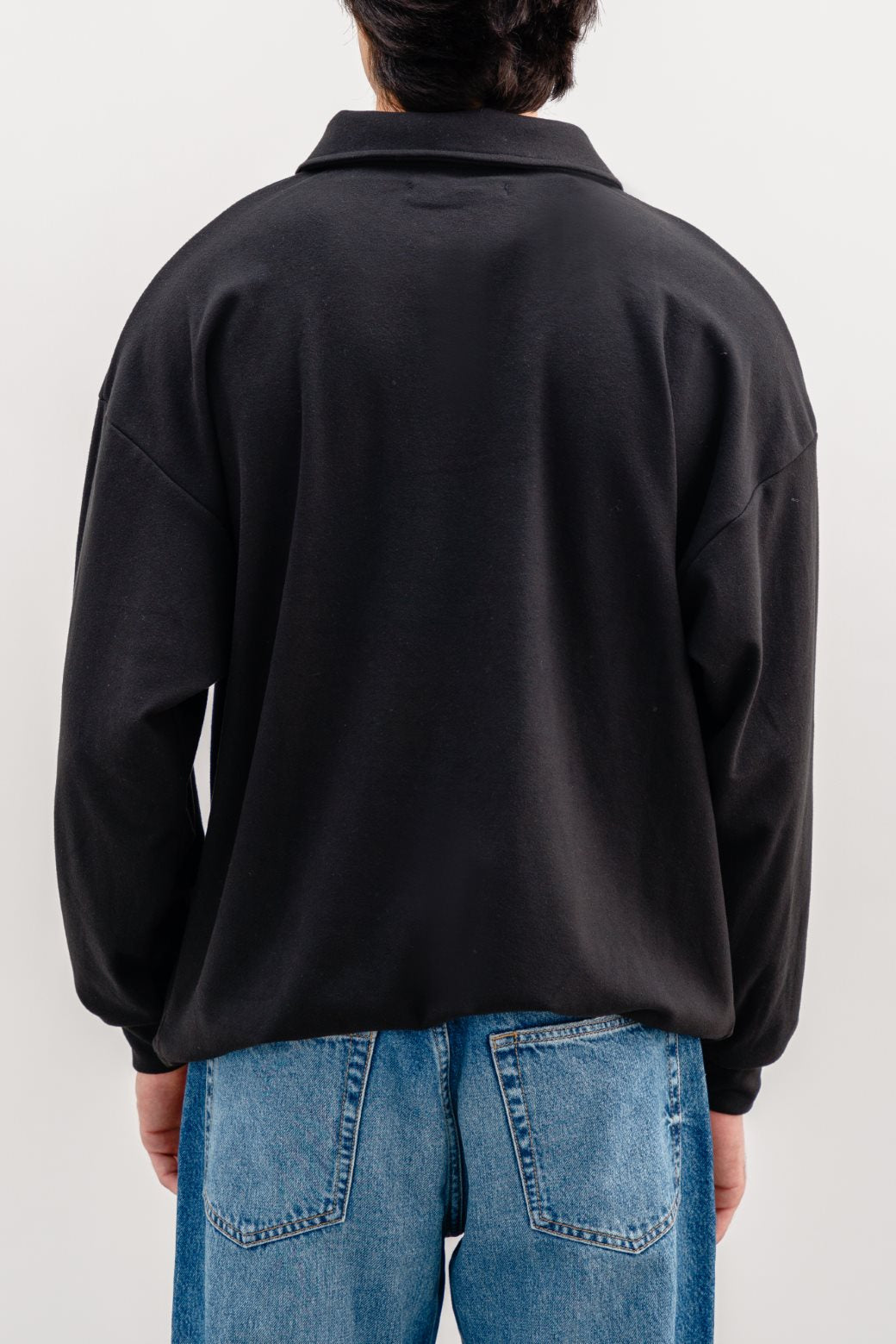 BLACK QUATER ZIP JUMPER