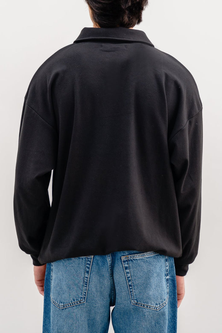 BLACK QUATER ZIP JUMPER