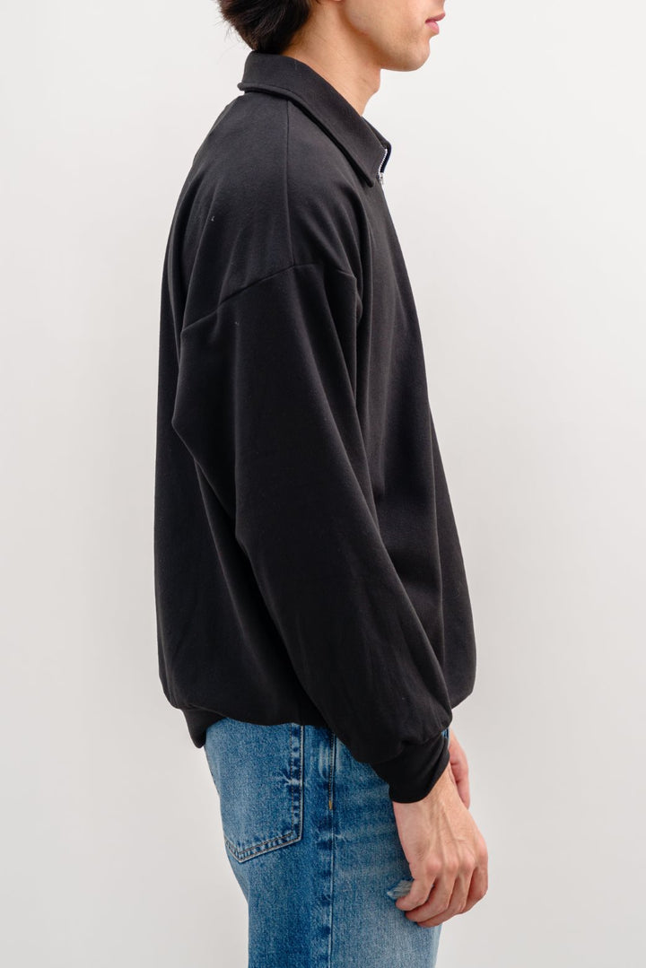 BLACK QUATER ZIP JUMPER