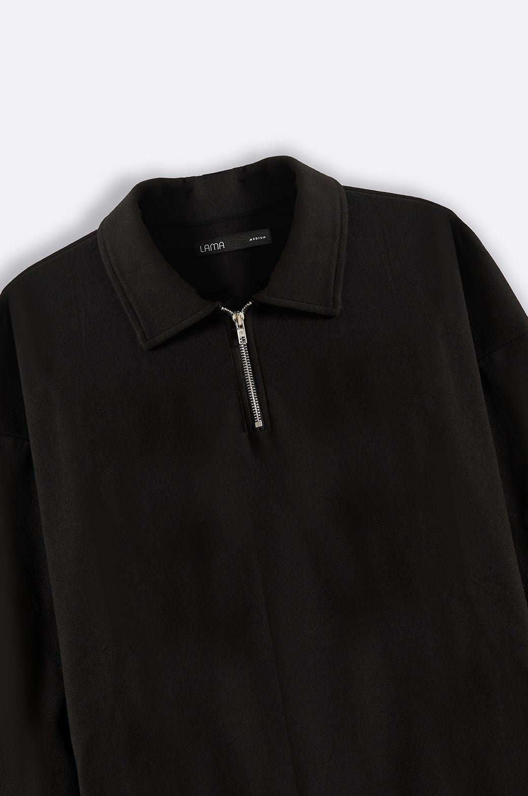 BLACK QUATER ZIP JUMPER