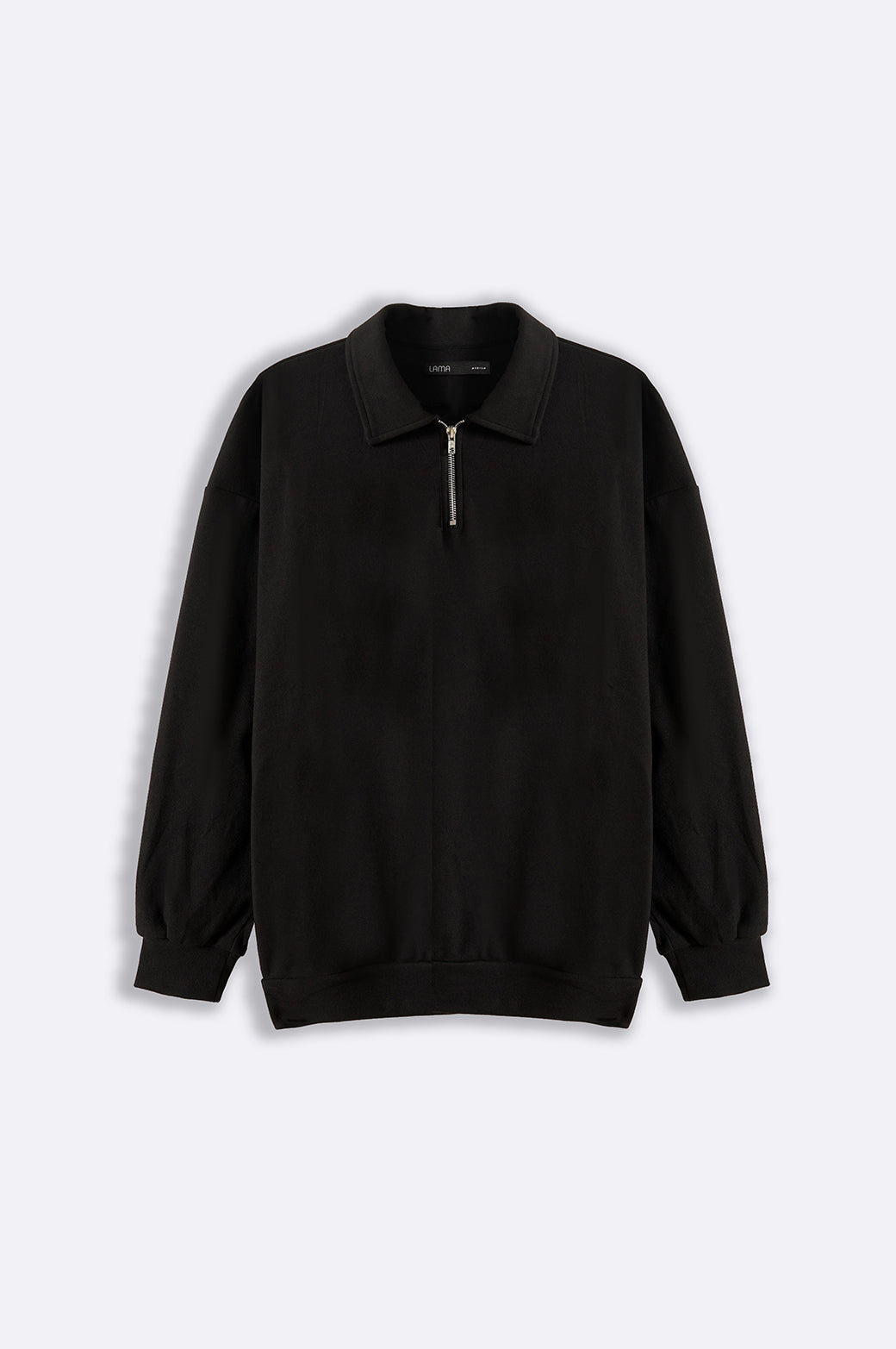 BLACK QUATER ZIP JUMPER