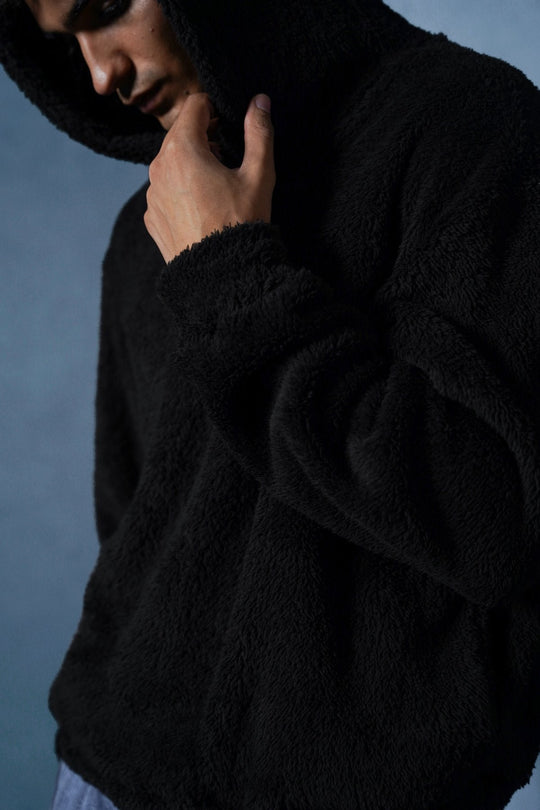 BLACK THE FUR HOODIE