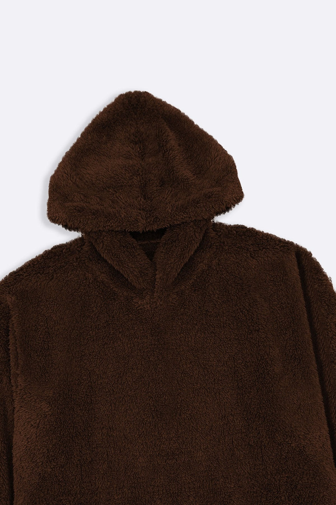 DARK BROWN THE FUR HOODIE