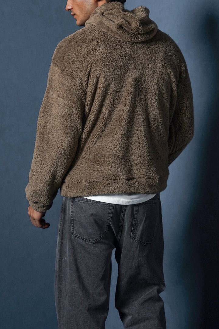 TAUPE THE FUR HOODIE