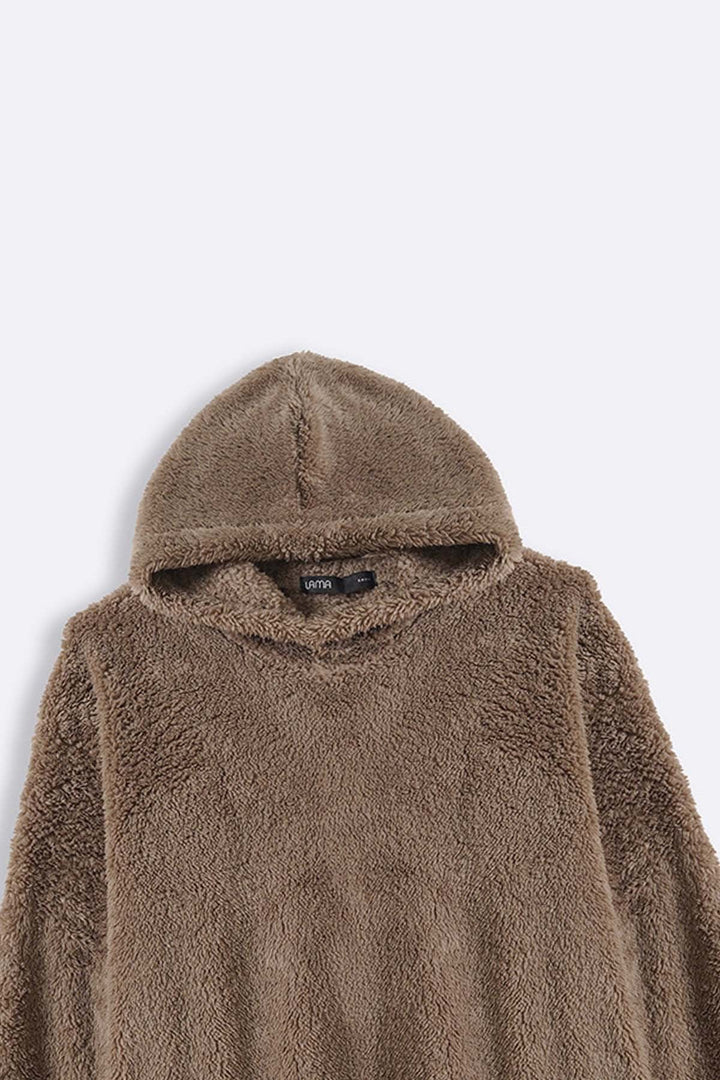 TAUPE THE FUR HOODIE