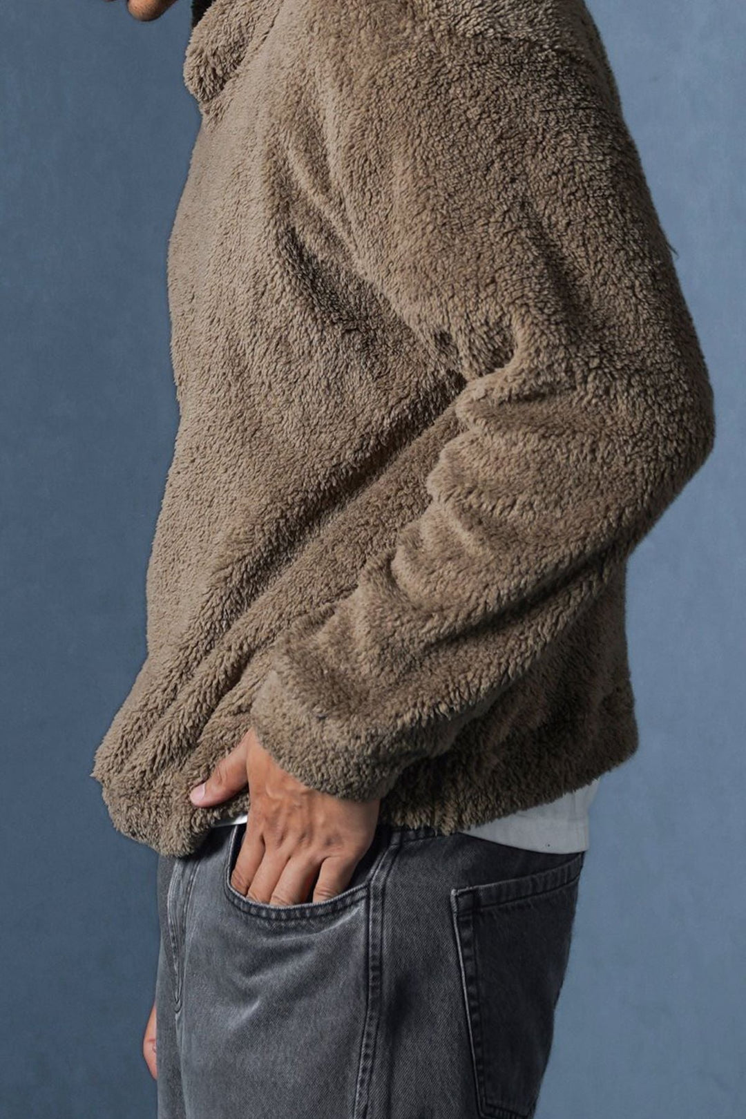 TAUPE THE FUR HOODIE