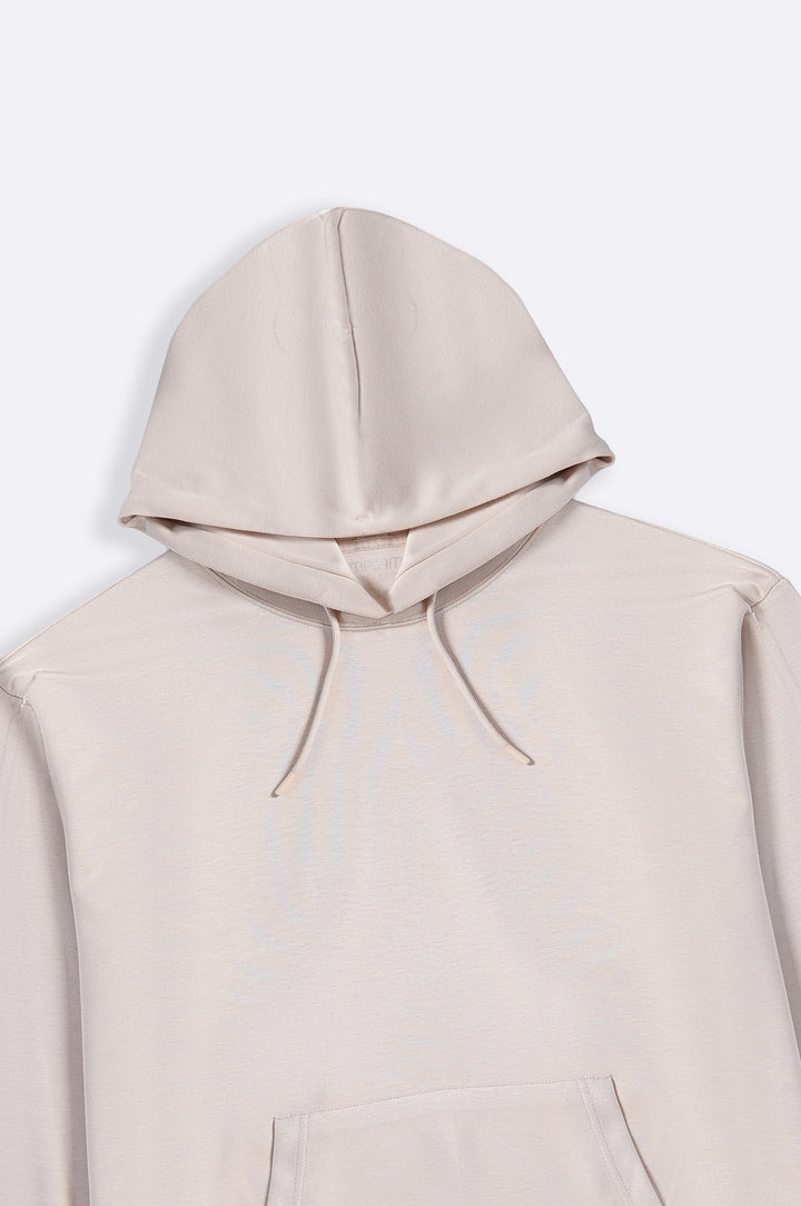 BEIGE PULL-OVER HOODIE