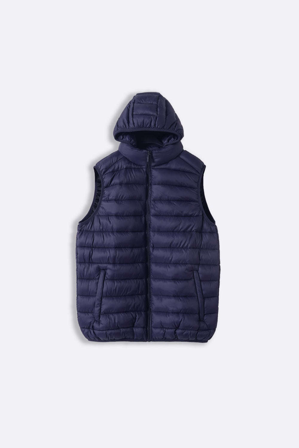 NAVY HOODED GILET
