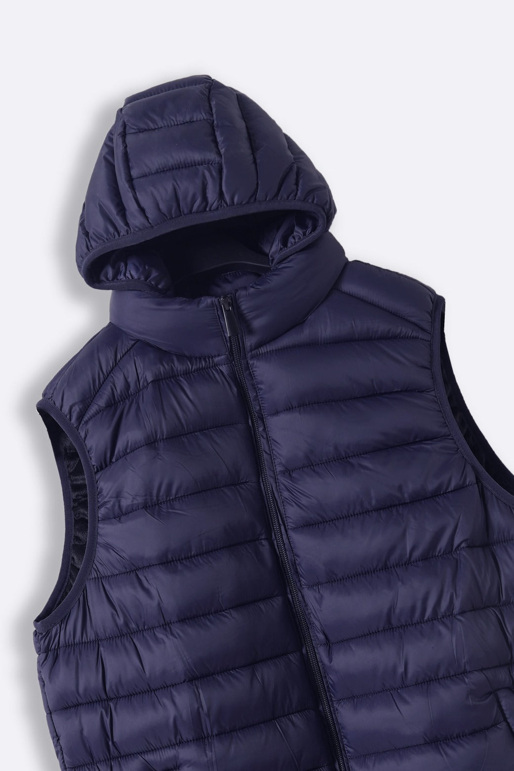NAVY HOODED GILET