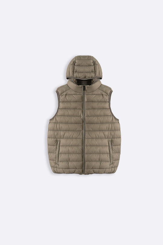 HOODED GILET