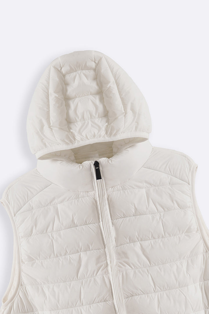 HOODED GILET