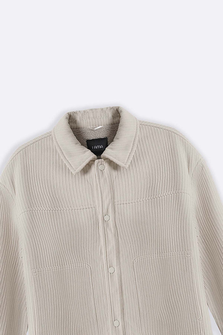 FUR-LINED CORDUROY JACKET