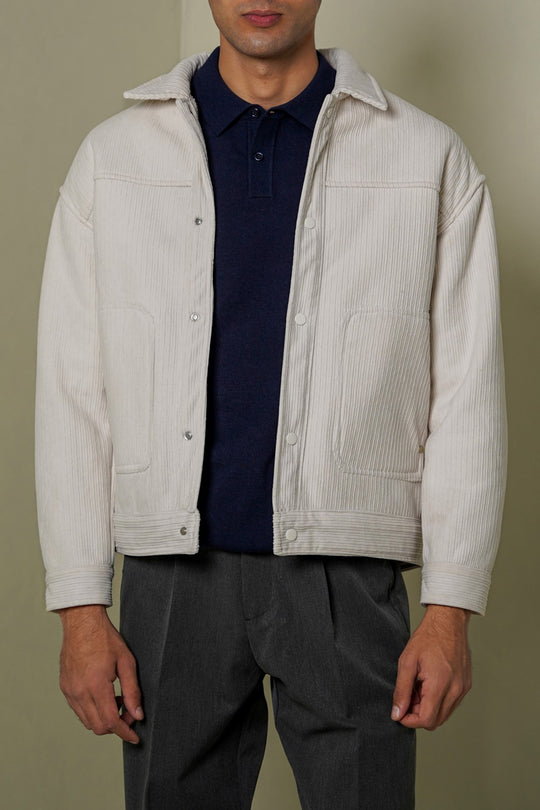FUR-LINED CORDUROY JACKET