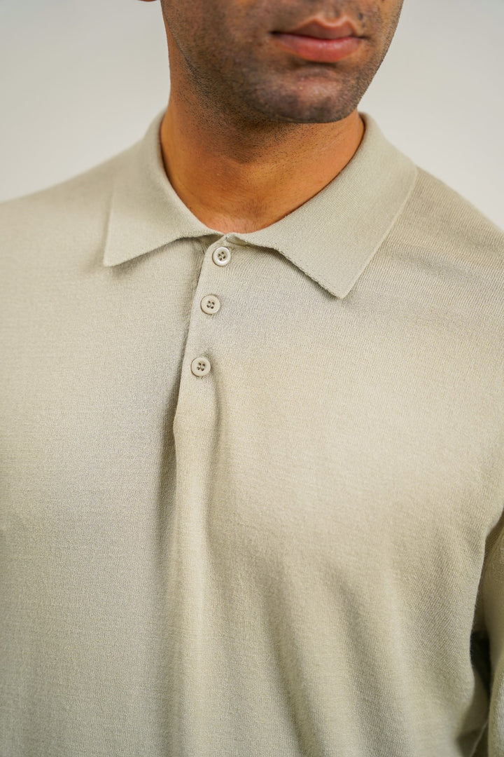 LIGHT GREEN SPUN BLEND POLO