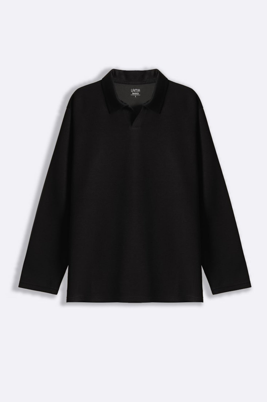BLACK LONG SLEEVE POLO