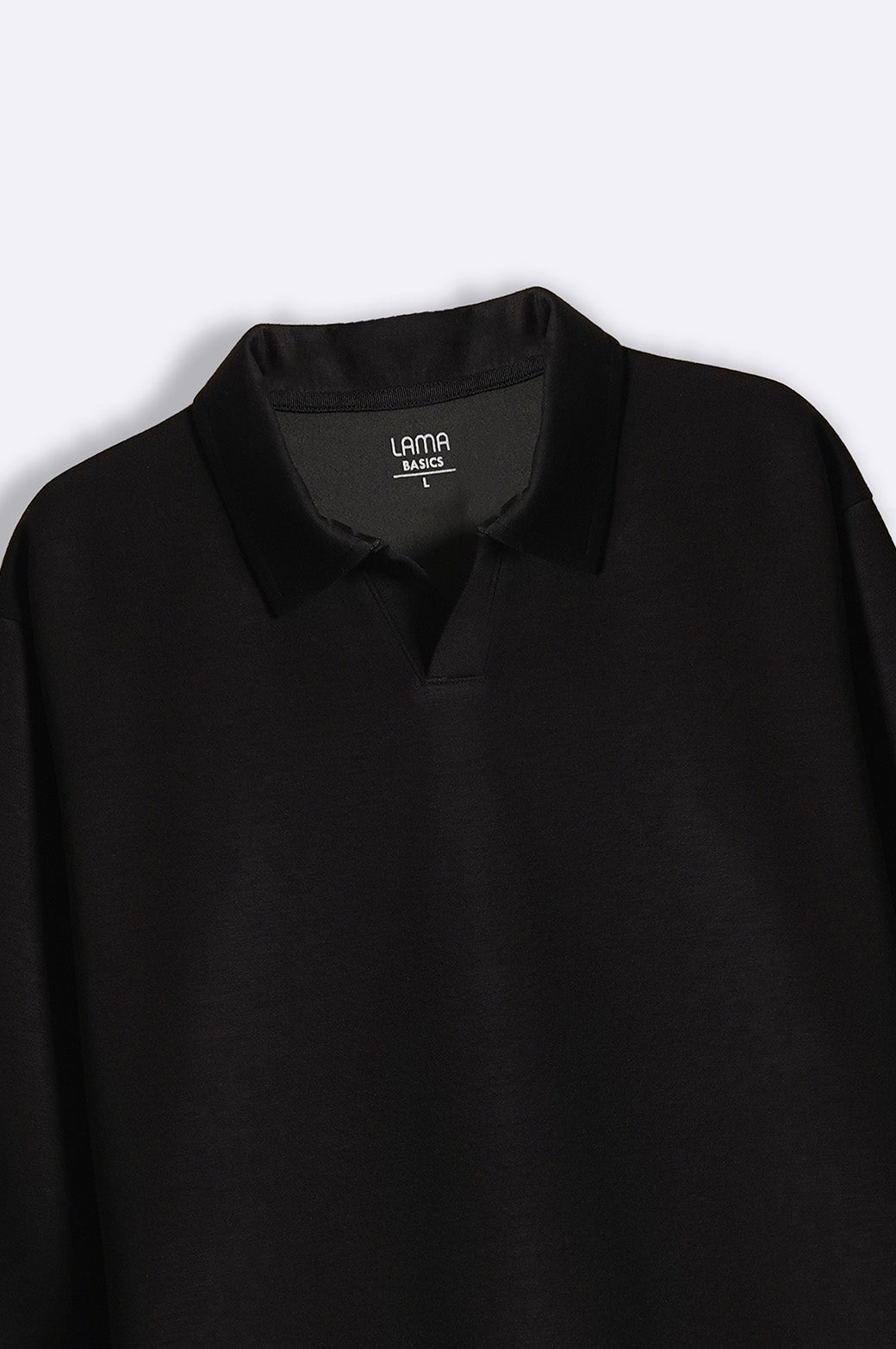 BLACK LONG SLEEVE POLO