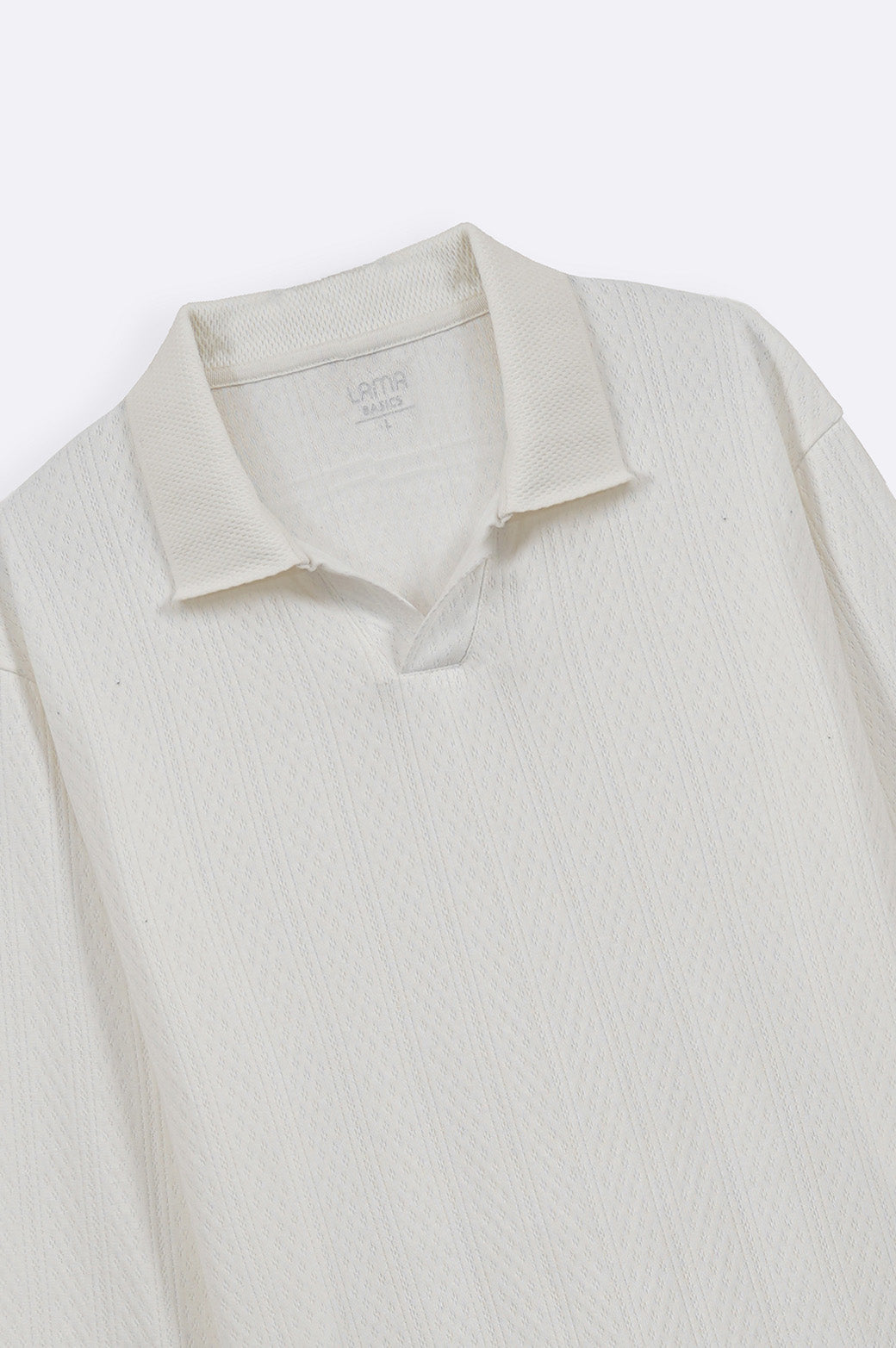 WHITE SOFT JACQUARD POLO