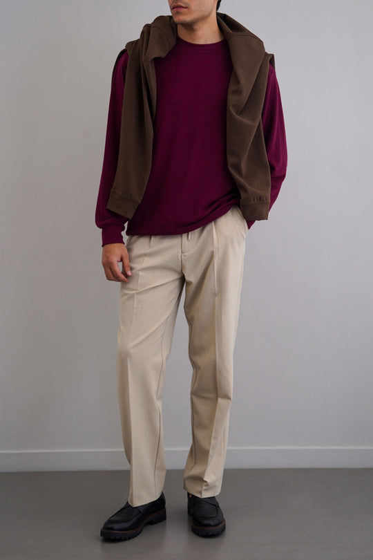 BURGUNDY BASIC SWEATSHIRT