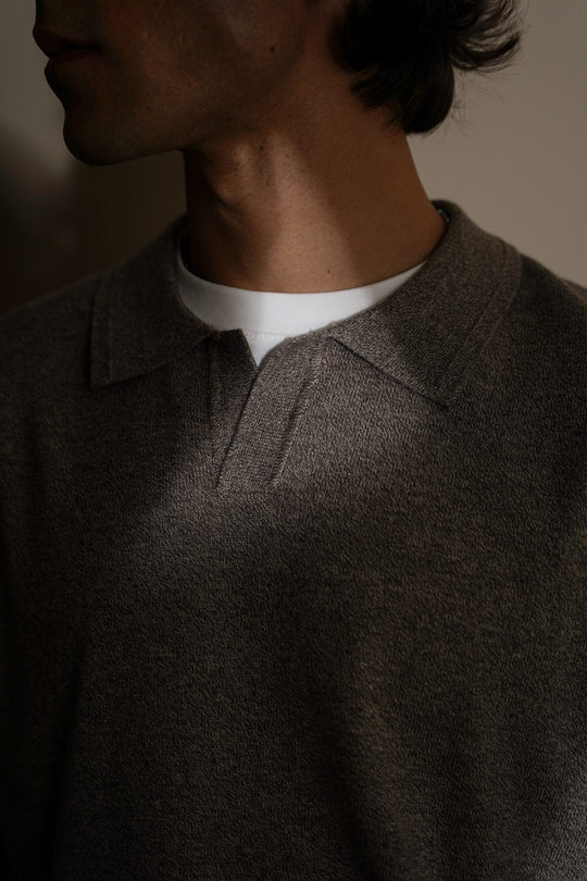 SOFT KNITTED POLO JUMPER