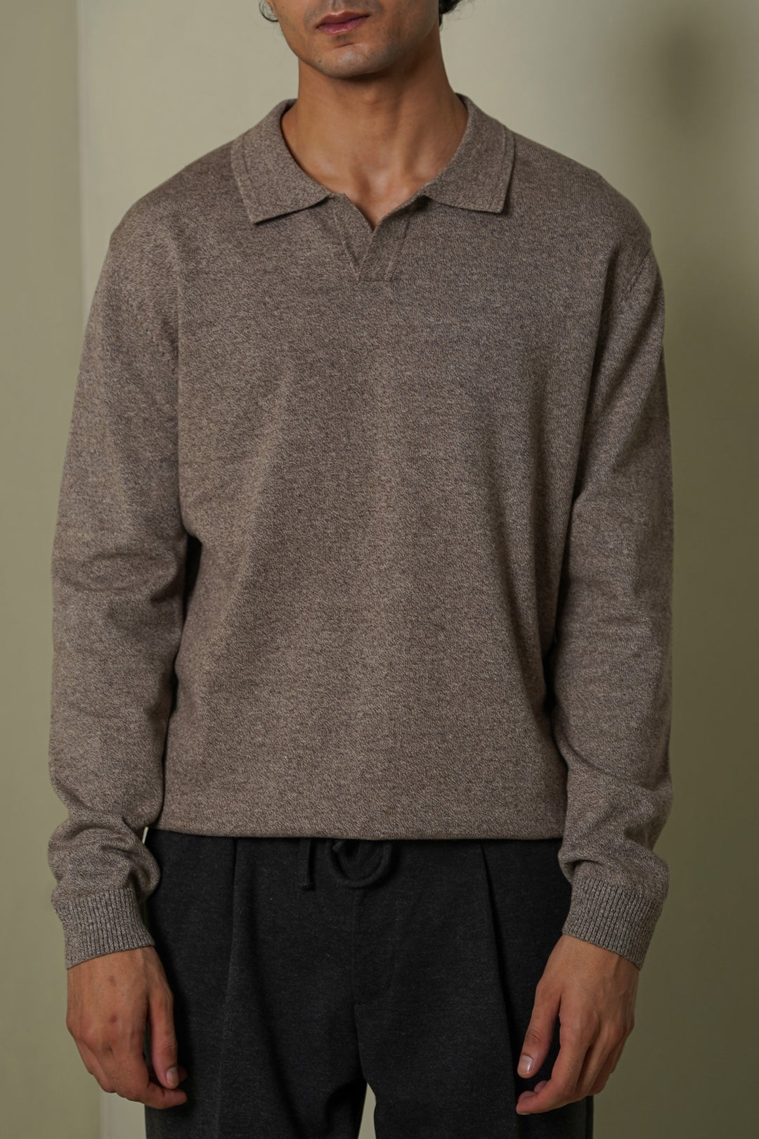 SOFT KNITTED POLO JUMPER