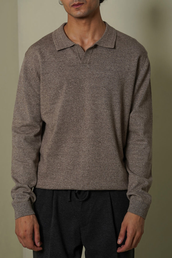 SOFT KNITTED POLO JUMPER