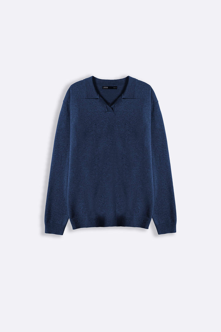 SOFT KNITTED POLO JUMPER
