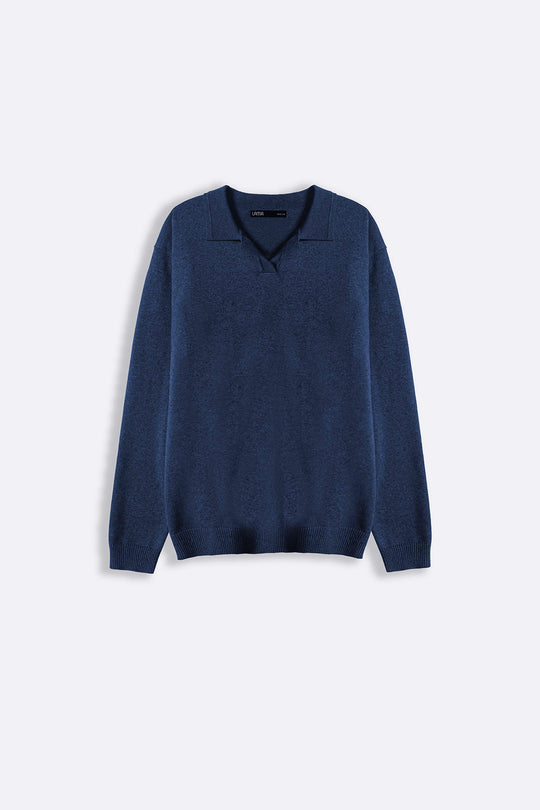 SOFT KNITTED POLO JUMPER