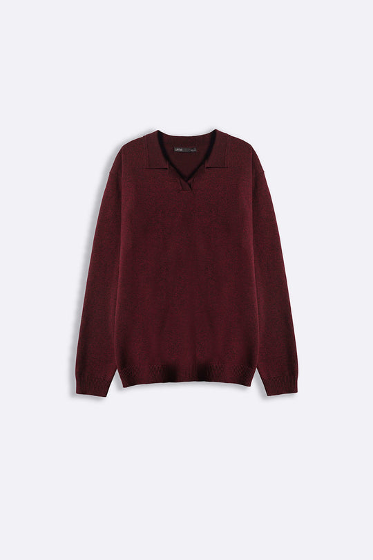 SOFT KNITTED POLO JUMPER