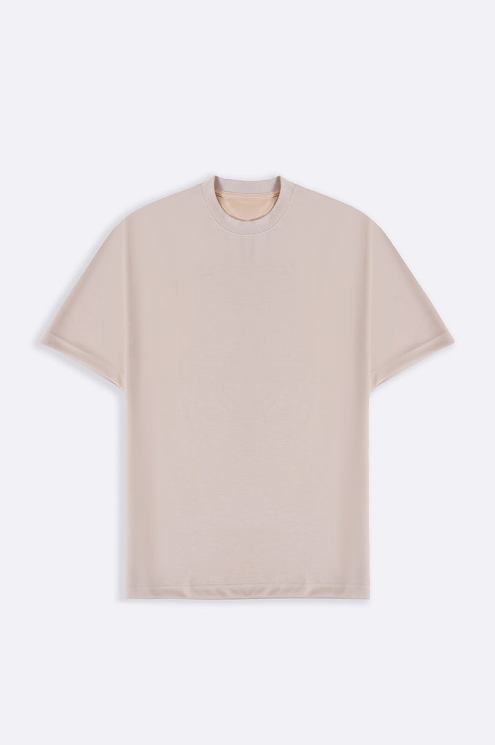 BEIGE SOFT SCUBA T-SHIRT